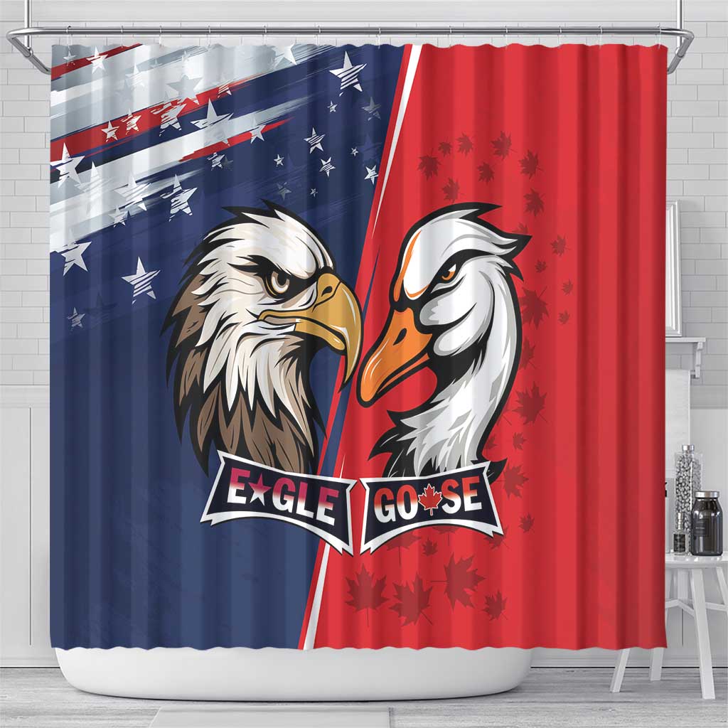 Canada Goose x USA Band Eagle Faced Off Shower Curtain LT01