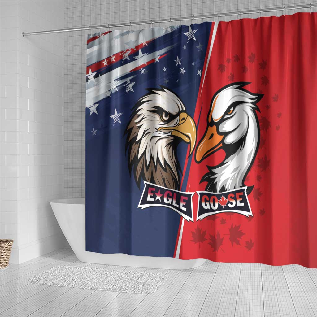 Canada Goose x USA Band Eagle Faced Off Shower Curtain LT01