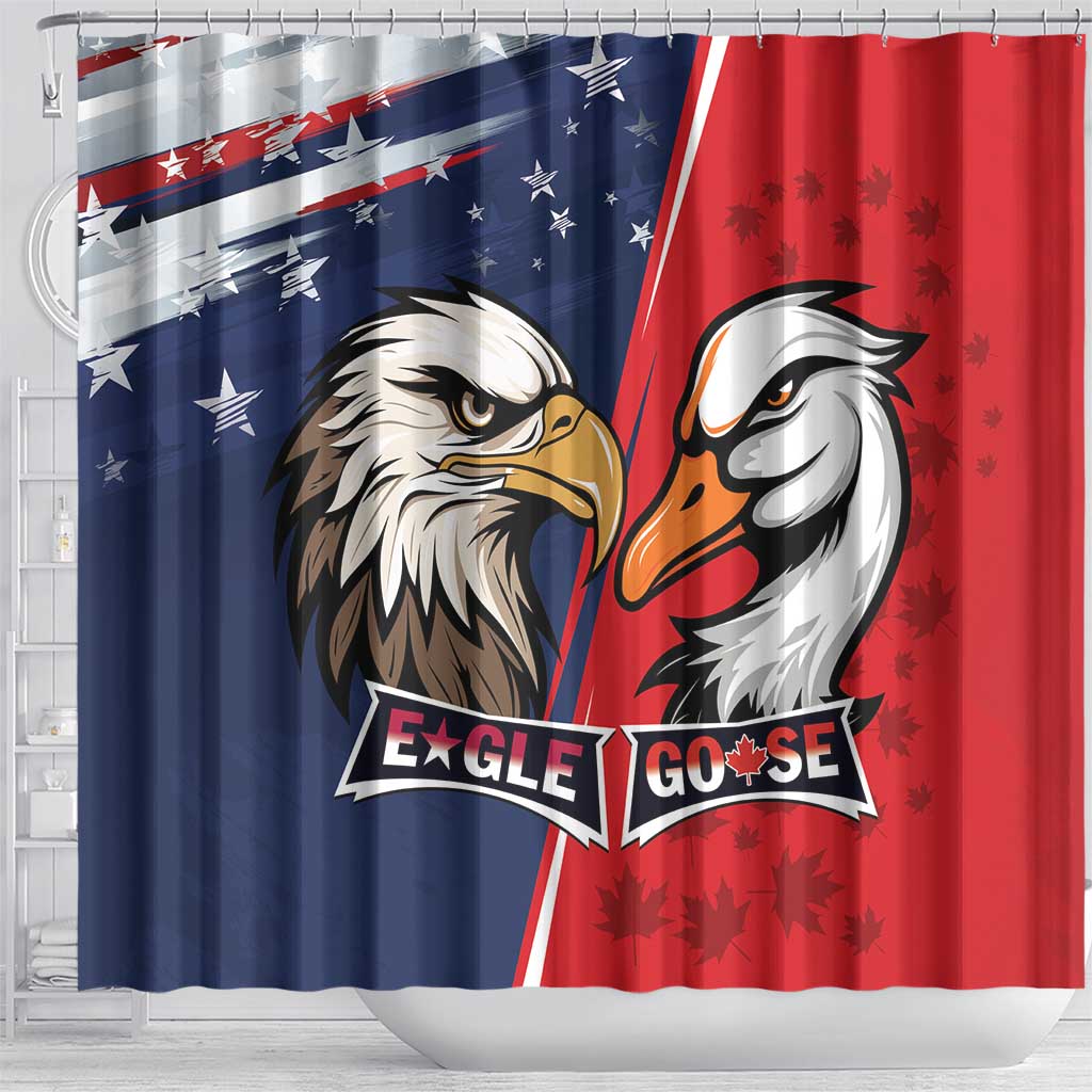 Canada Goose x USA Band Eagle Faced Off Shower Curtain LT01