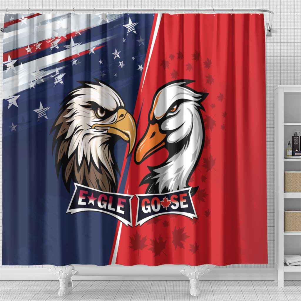 Canada Goose x USA Band Eagle Faced Off Shower Curtain LT01