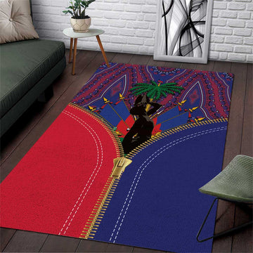 Afro Haiti Heritage Month Area Rug Zipper Stylized LT01