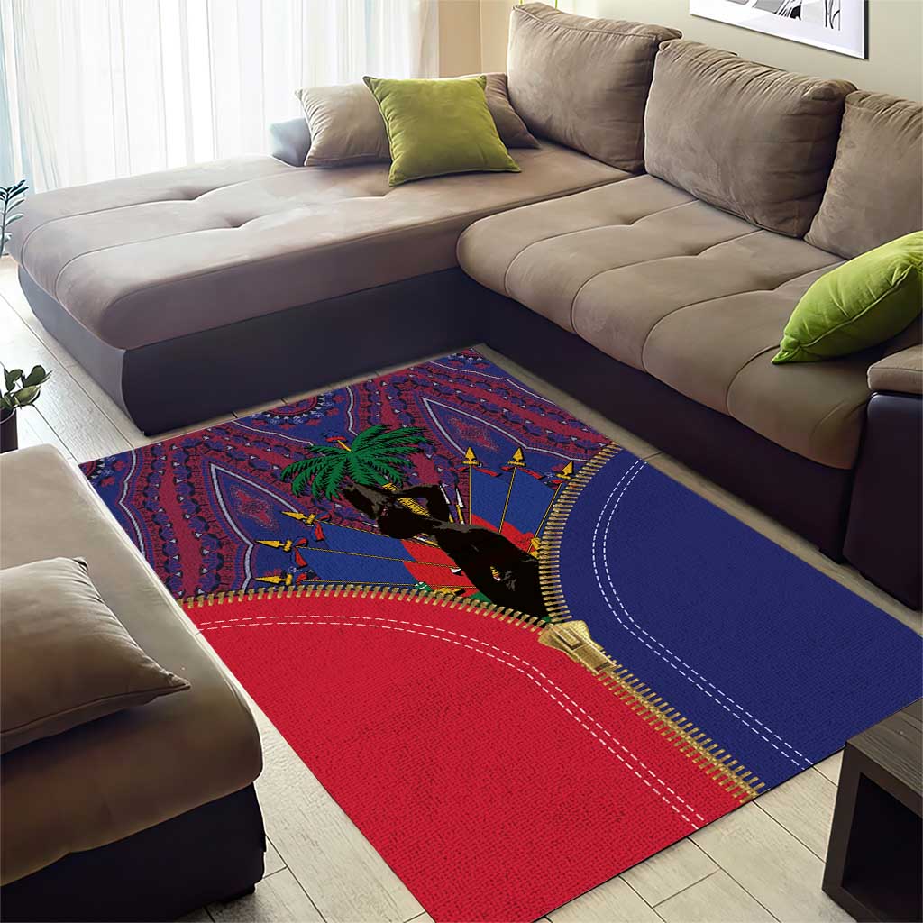 Afro Haiti Heritage Month Area Rug Zipper Stylized LT01