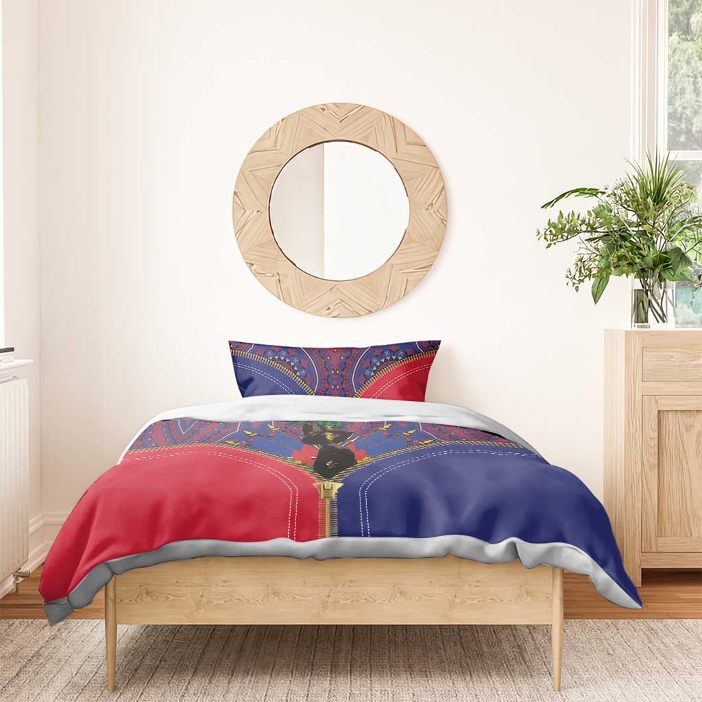Afro Haiti Heritage Month Bedding Set Zipper Stylized LT01