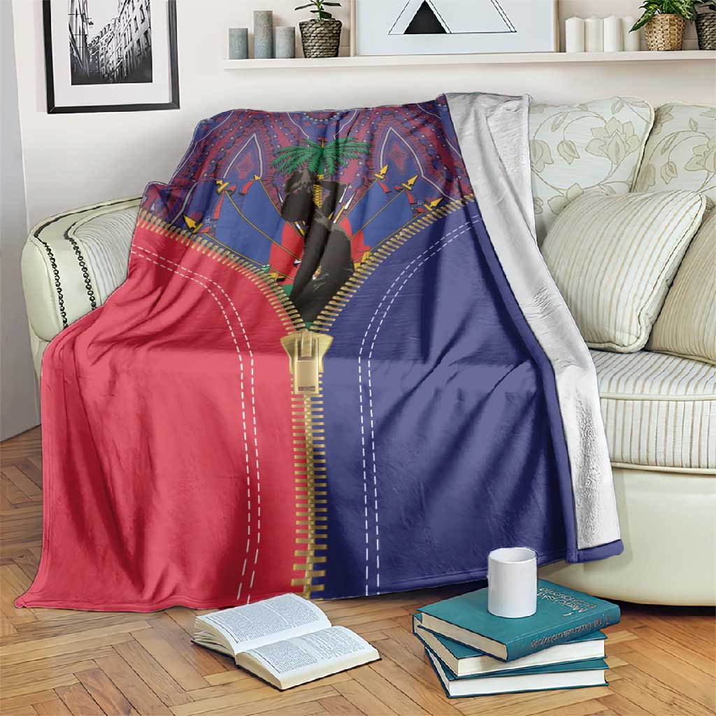 Afro Haiti Heritage Month Blanket Zipper Stylized LT01