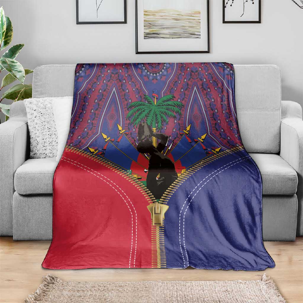 Afro Haiti Heritage Month Blanket Zipper Stylized LT01