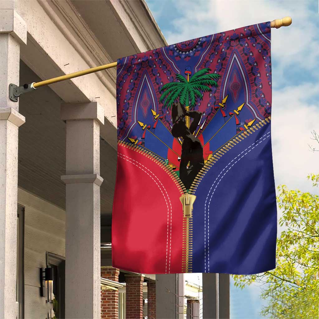 Afro Haiti Heritage Month Garden Flag Zipper Stylized LT01