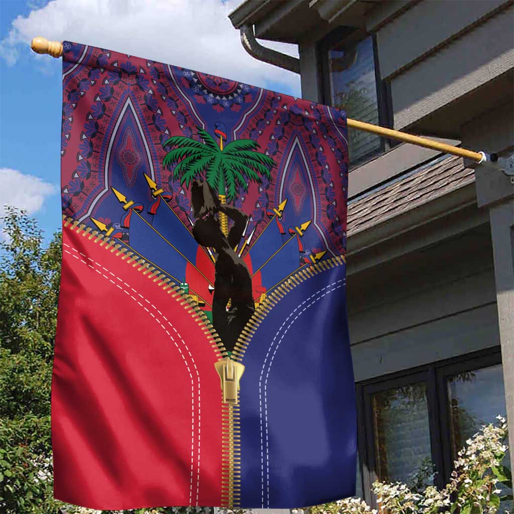 Afro Haiti Heritage Month Garden Flag Zipper Stylized LT01