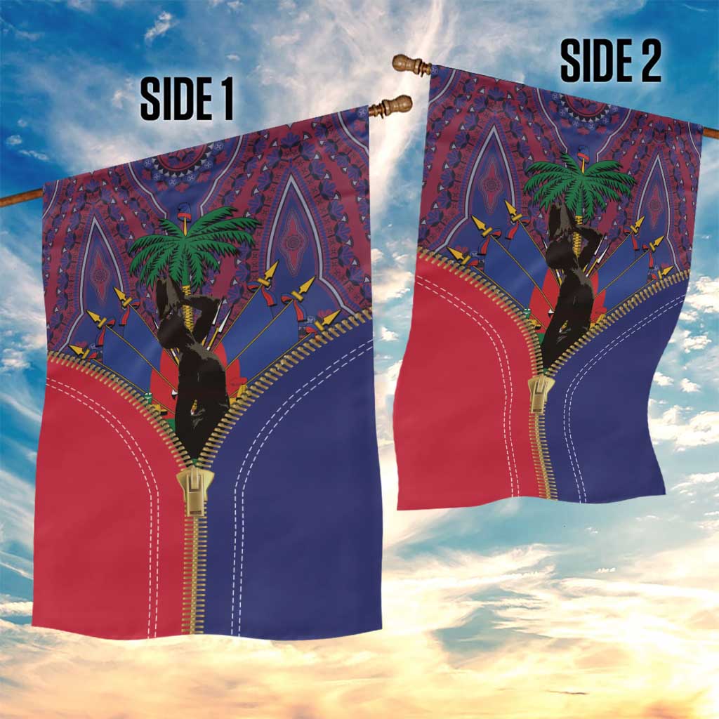 Afro Haiti Heritage Month Garden Flag Zipper Stylized LT01