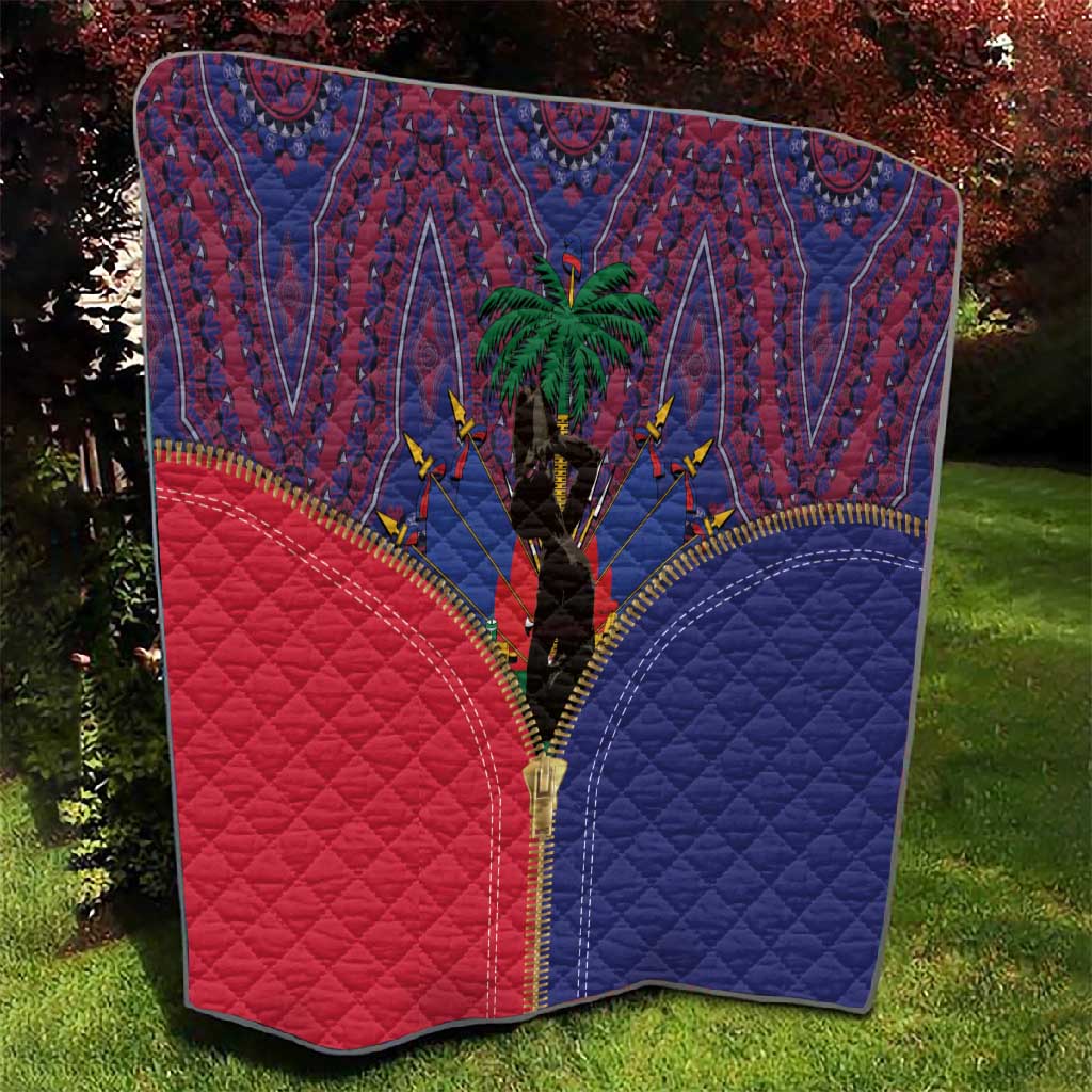 Afro Haiti Heritage Month Quilt Zipper Stylized LT01