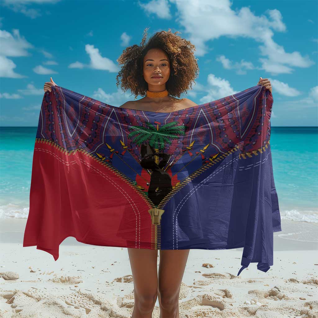 Afro Haiti Heritage Month Sarong Zipper Stylized LT01