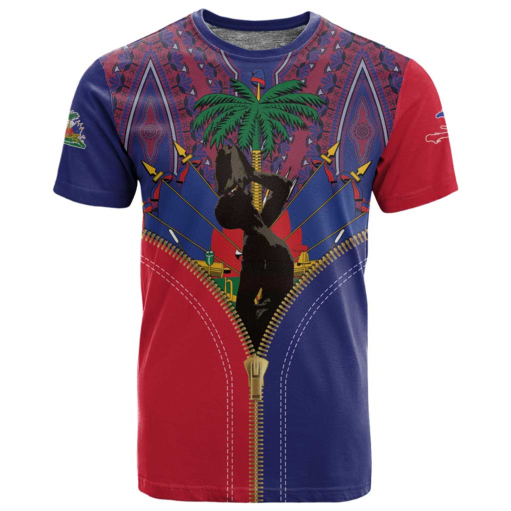 Afro Haiti Heritage Month T shirt Zipper Stylized LT01