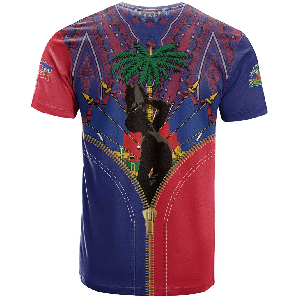 Afro Haiti Heritage Month T shirt Zipper Stylized LT01