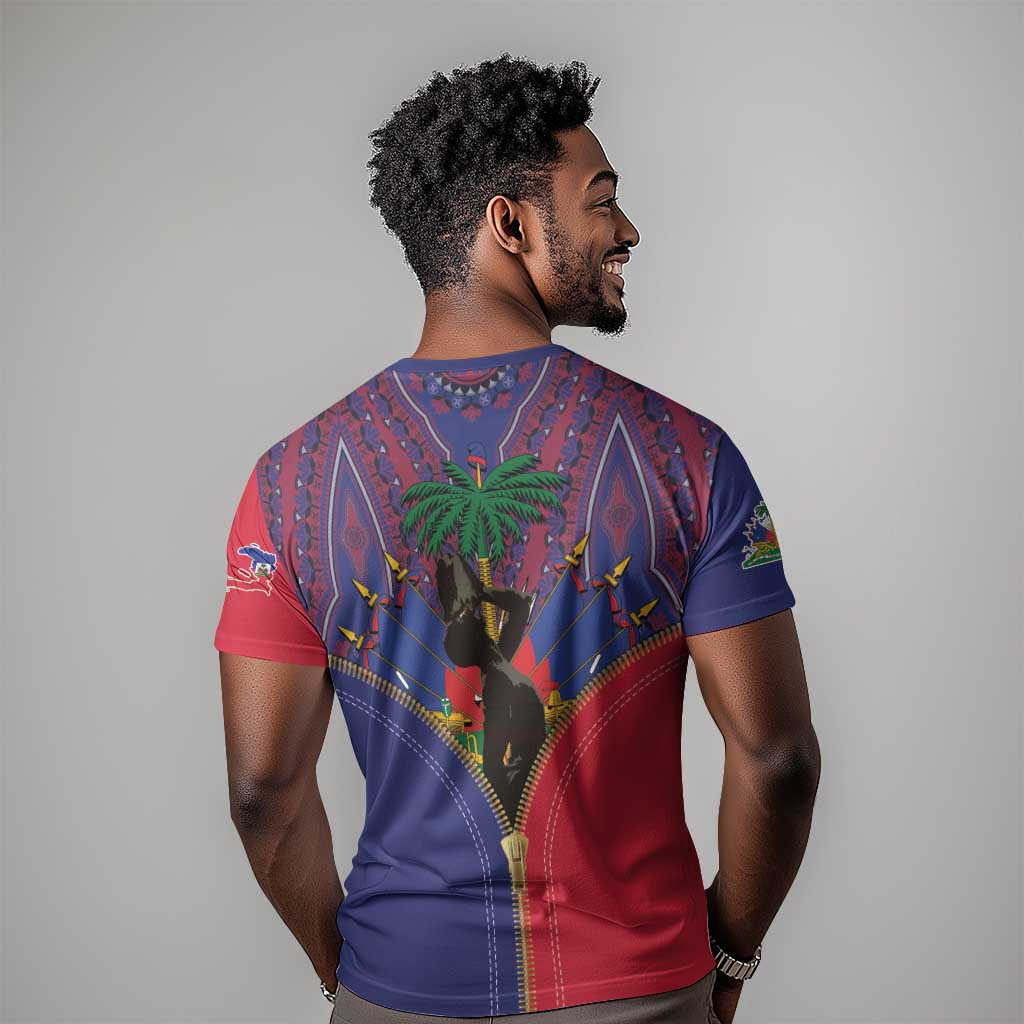 Afro Haiti Heritage Month T shirt Zipper Stylized LT01