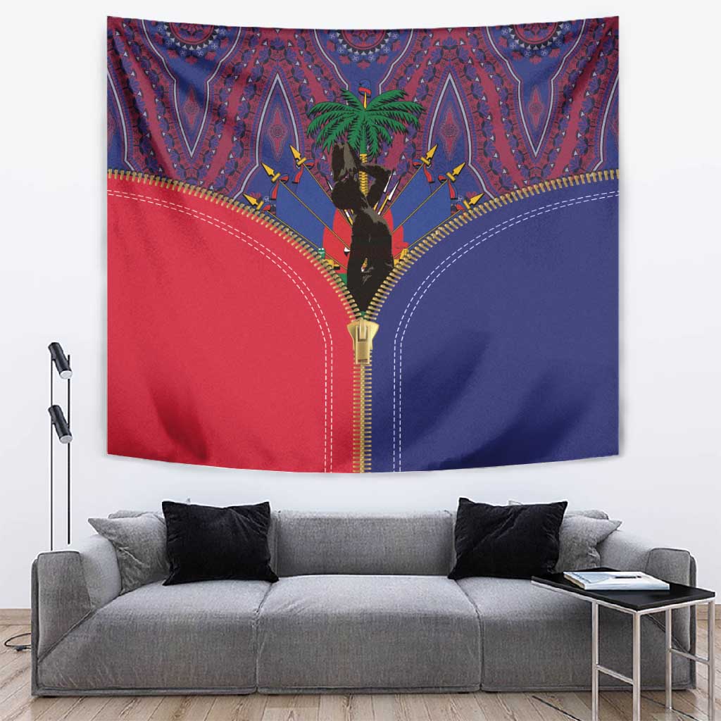 Afro Haiti Heritage Month Tapestry Zipper Stylized LT01