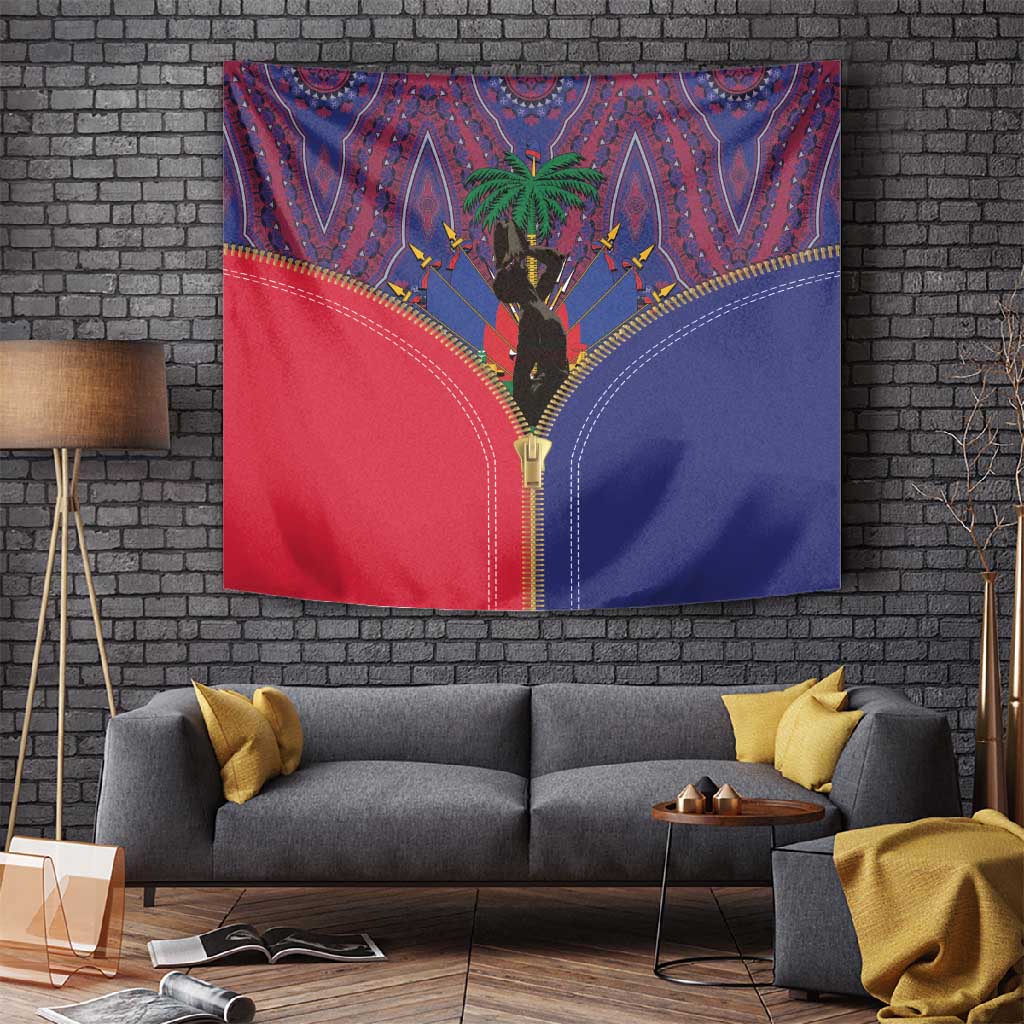Afro Haiti Heritage Month Tapestry Zipper Stylized LT01