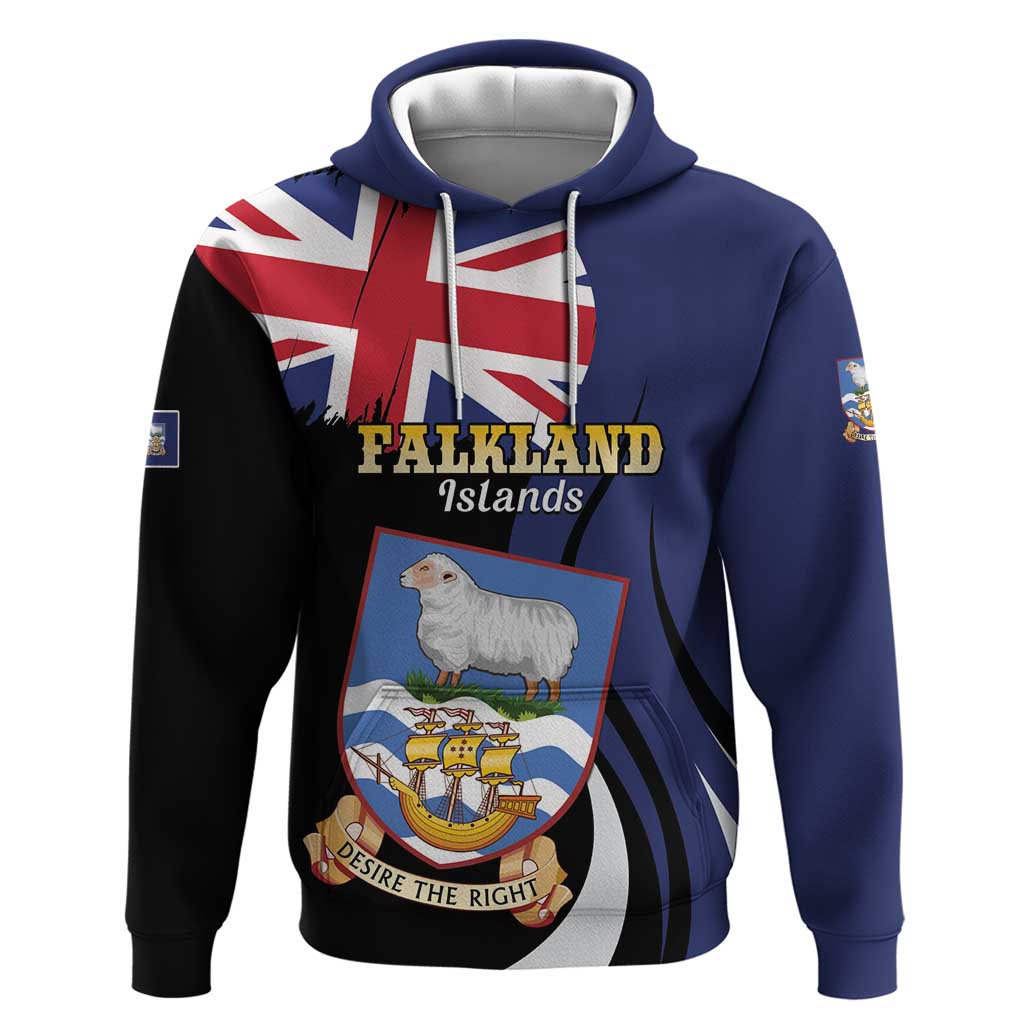 Personalised Falkland Islands Hoodie Desire the Right LT01