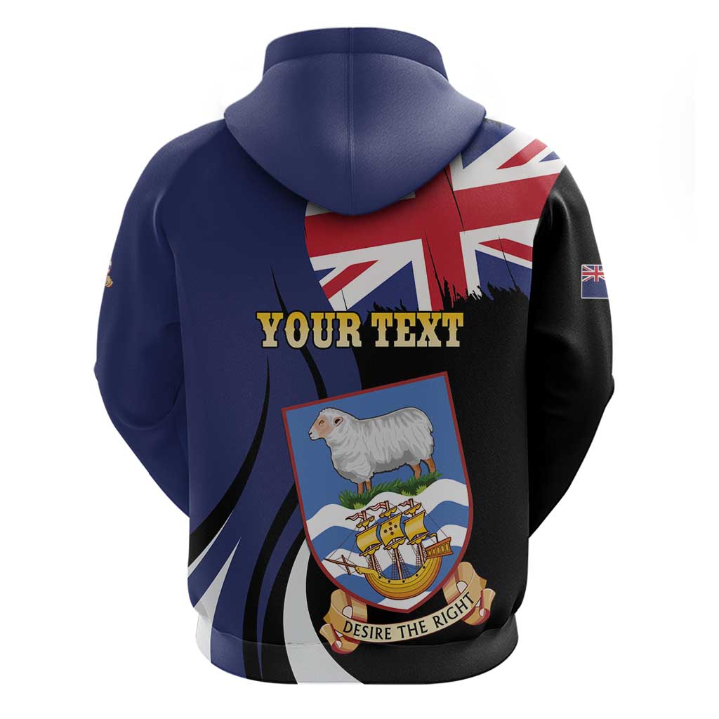 Personalised Falkland Islands Hoodie Desire the Right LT01