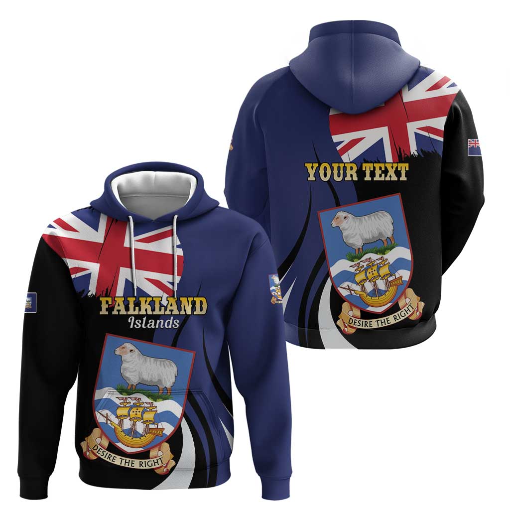 Personalised Falkland Islands Hoodie Desire the Right LT01