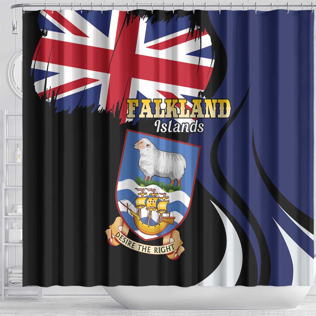 Falkland Islands Shower Curtain Desire the Right LT01