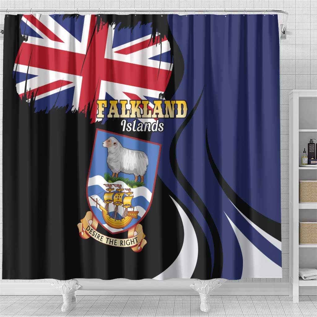 Falkland Islands Shower Curtain Desire the Right LT01