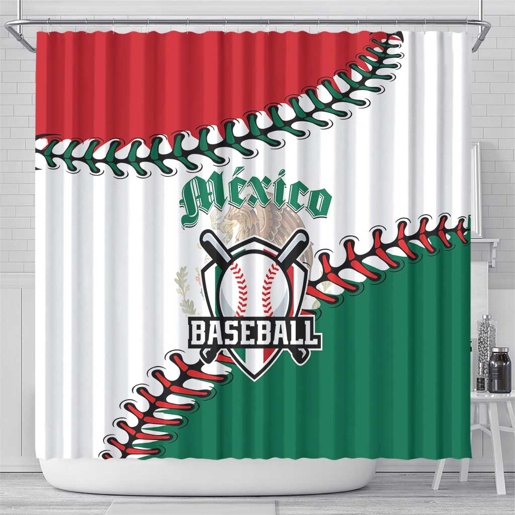 Baseball Mexico Shower Curtain Come On Mexican Team LT01