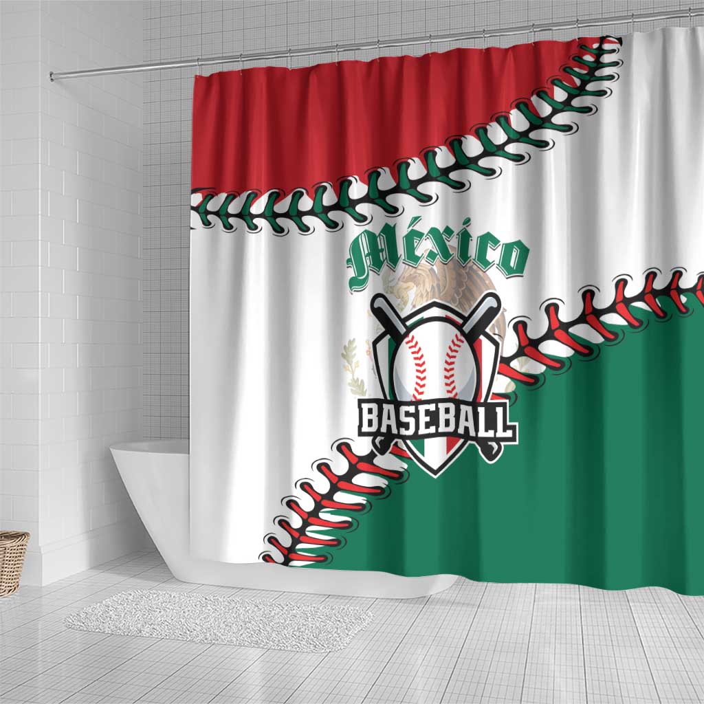 Baseball Mexico Shower Curtain Come On Mexican Team LT01