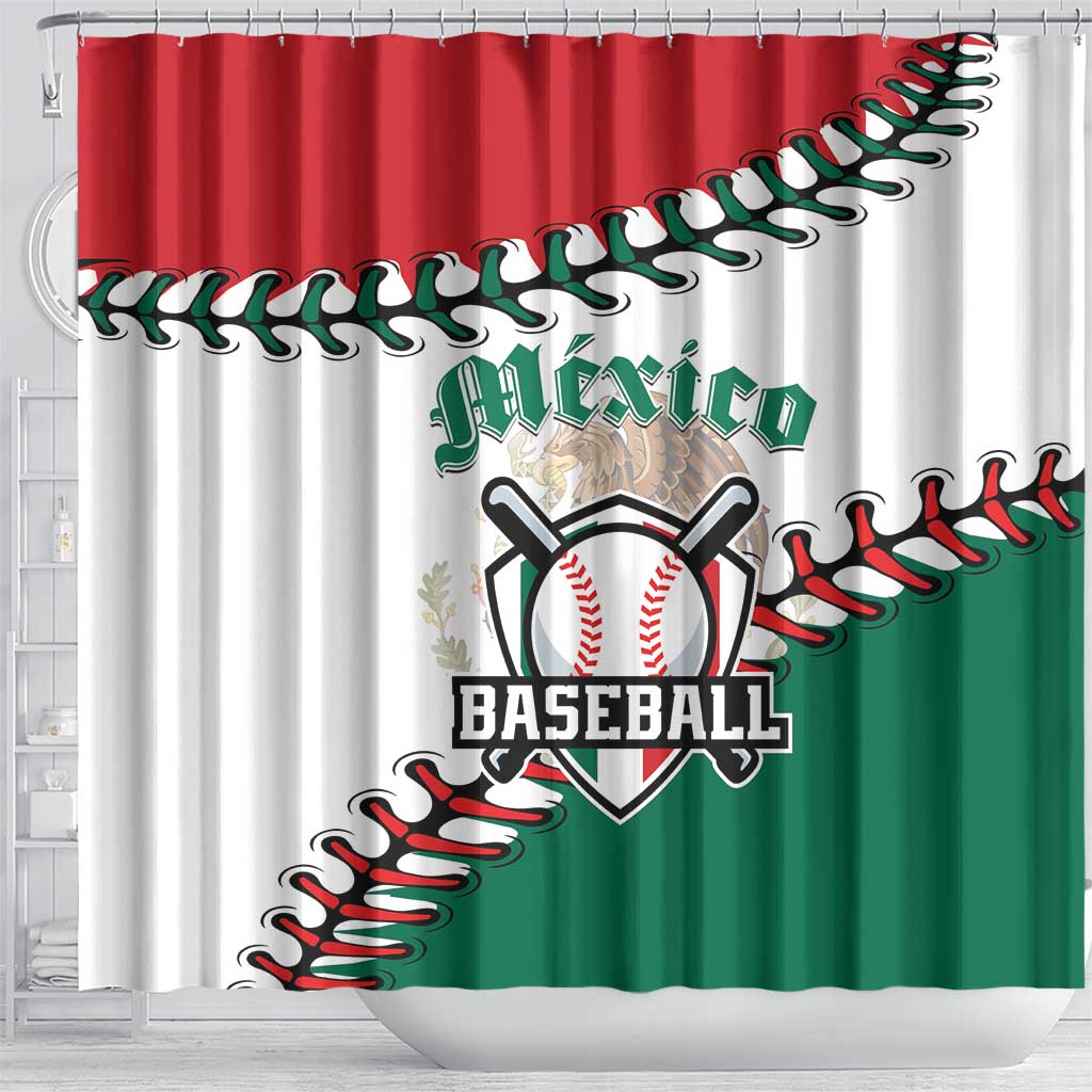 Baseball Mexico Shower Curtain Come On Mexican Team LT01