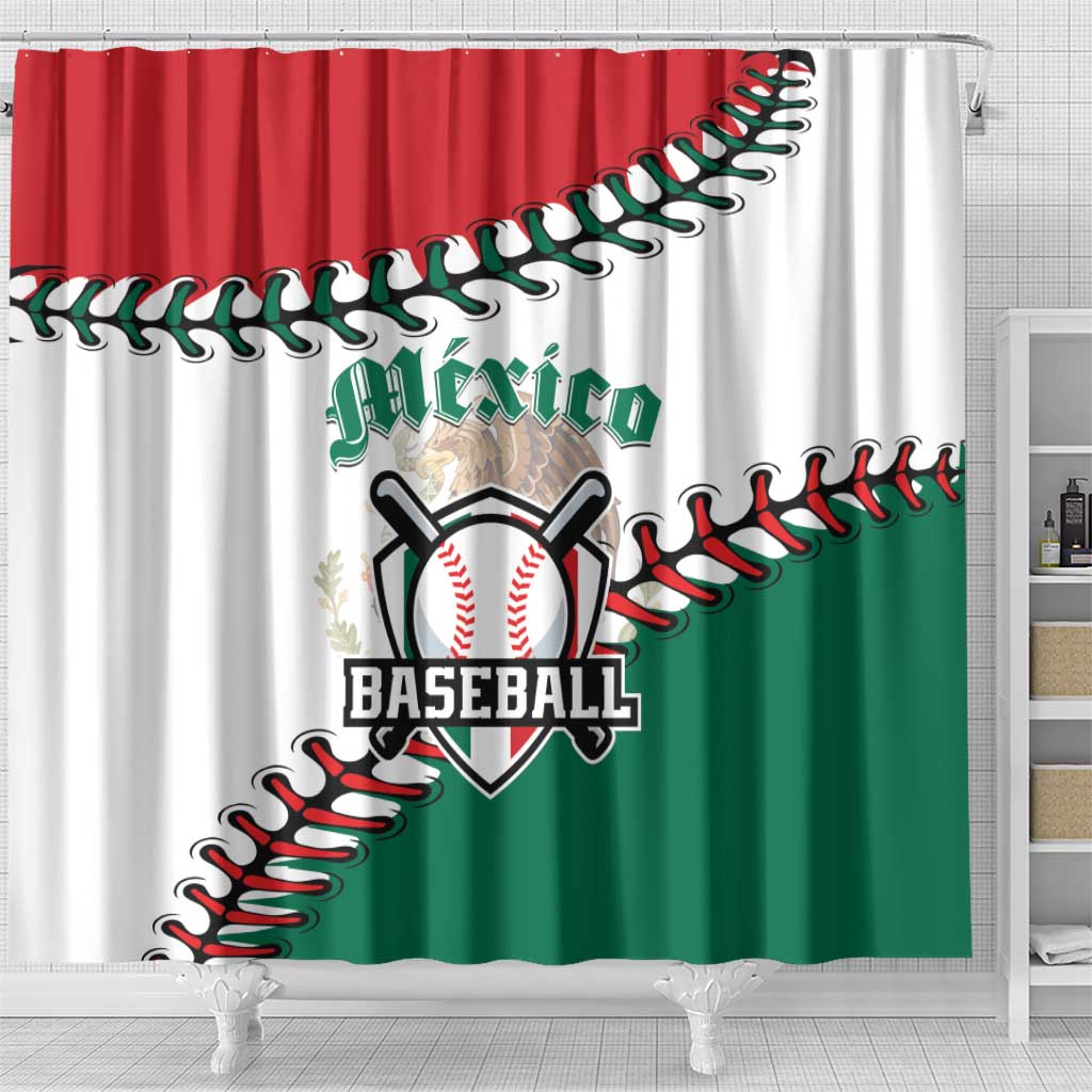 Baseball Mexico Shower Curtain Come On Mexican Team LT01