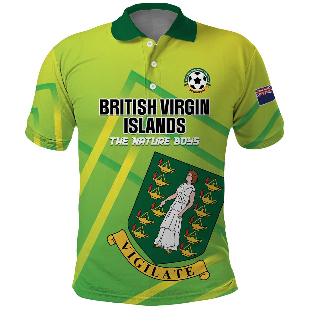 Custom British Virgin Islands Football Polo Shirt Come On The Nature Boys LT01