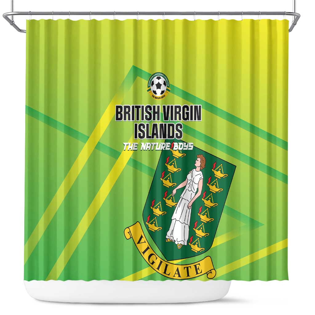 British Virgin Islands Football Shower Curtain Come On The Nature Boys LT01