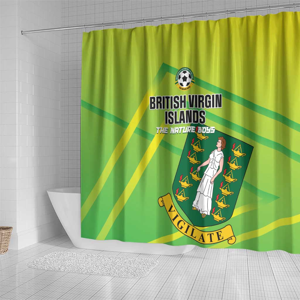 British Virgin Islands Football Shower Curtain Come On The Nature Boys LT01