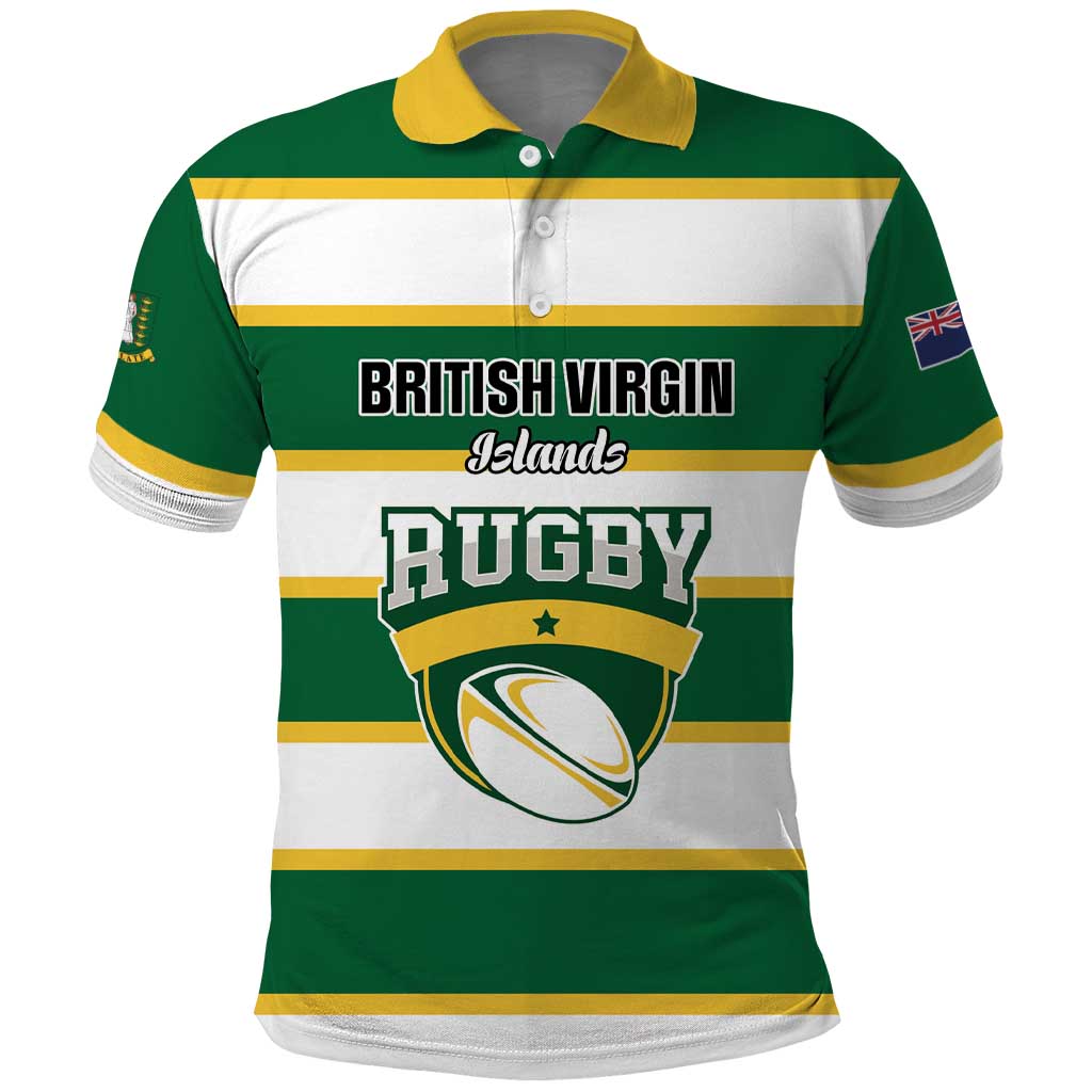 Custom British Virgin Islands Rugby Polo Shirt Team BVI Go Champions LT01