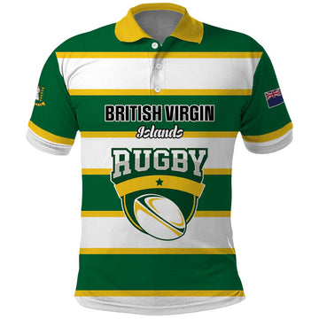 Custom British Virgin Islands Rugby Polo Shirt Team BVI Go Champions LT01