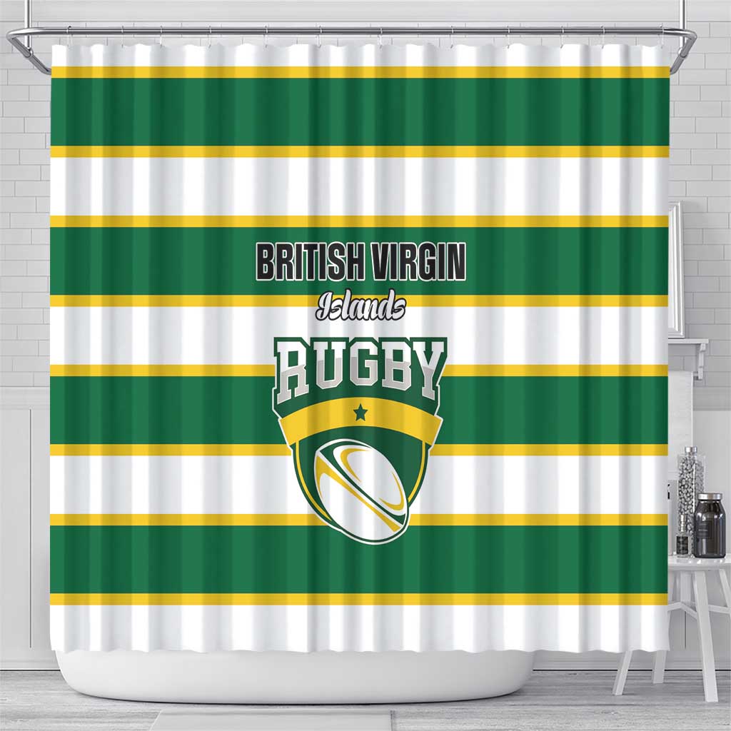 British Virgin Islands Rugby Shower Curtain Team BVI Go Champions LT01