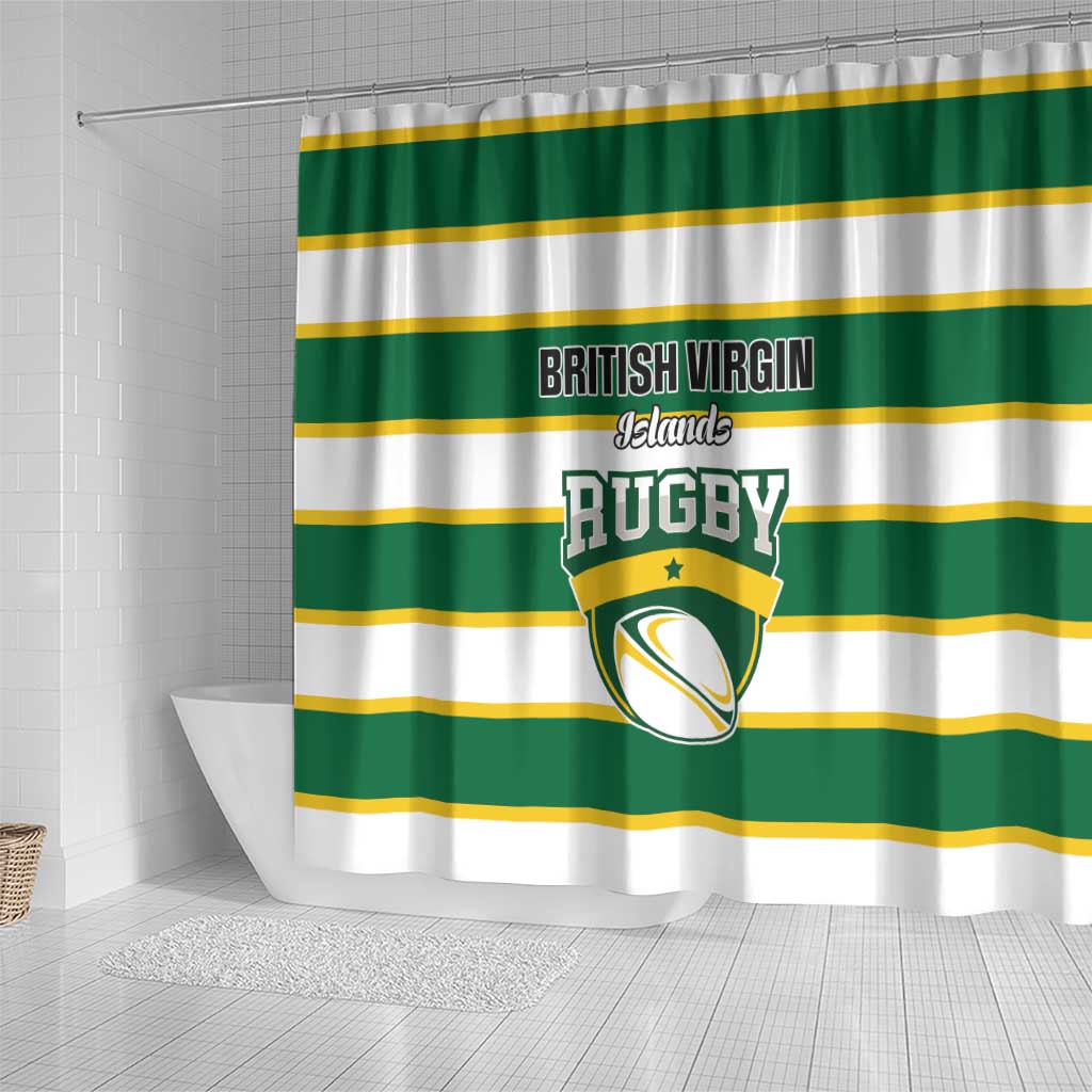 British Virgin Islands Rugby Shower Curtain Team BVI Go Champions LT01