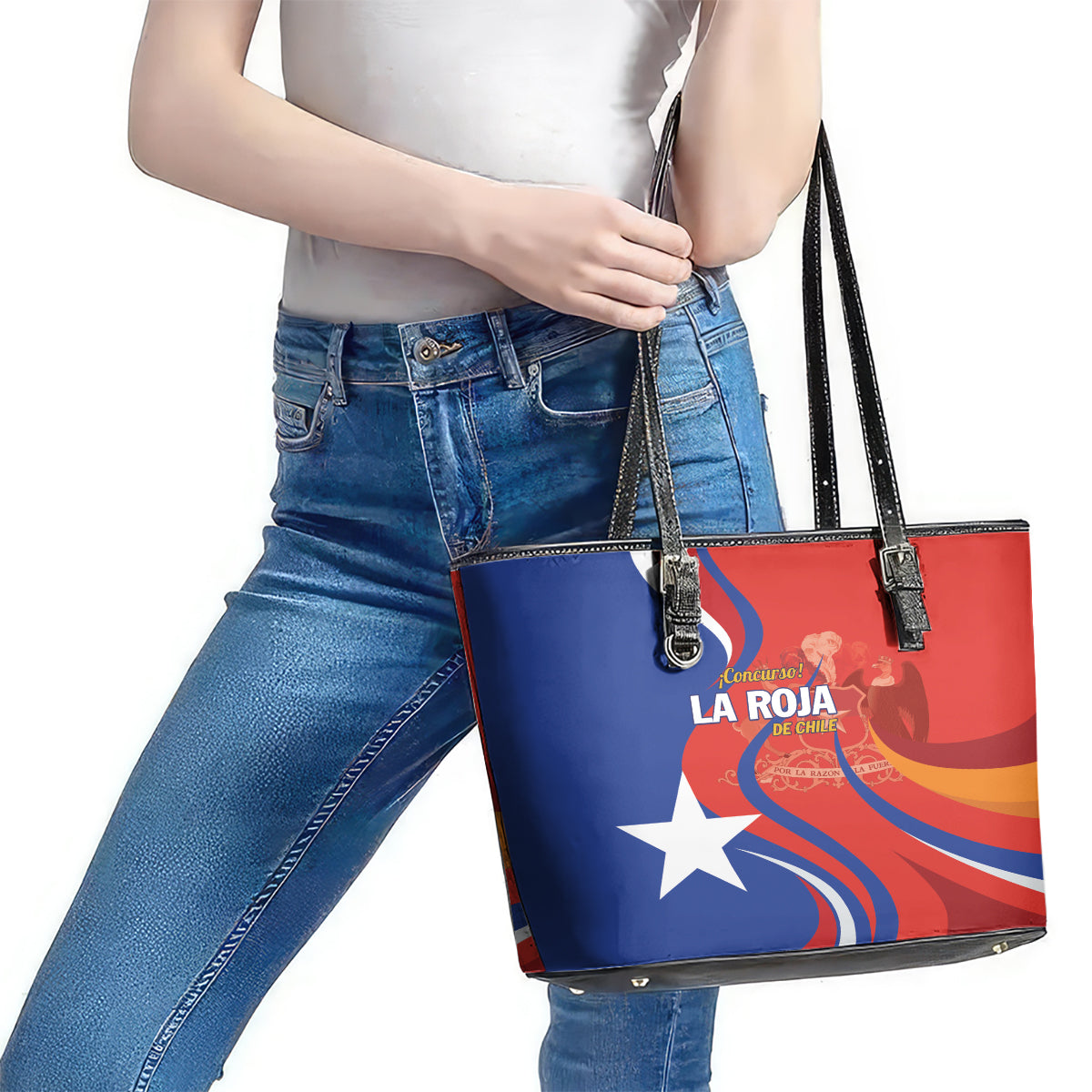 Chile 2024 Football Leather Tote Bag Concurso La Roja LT01