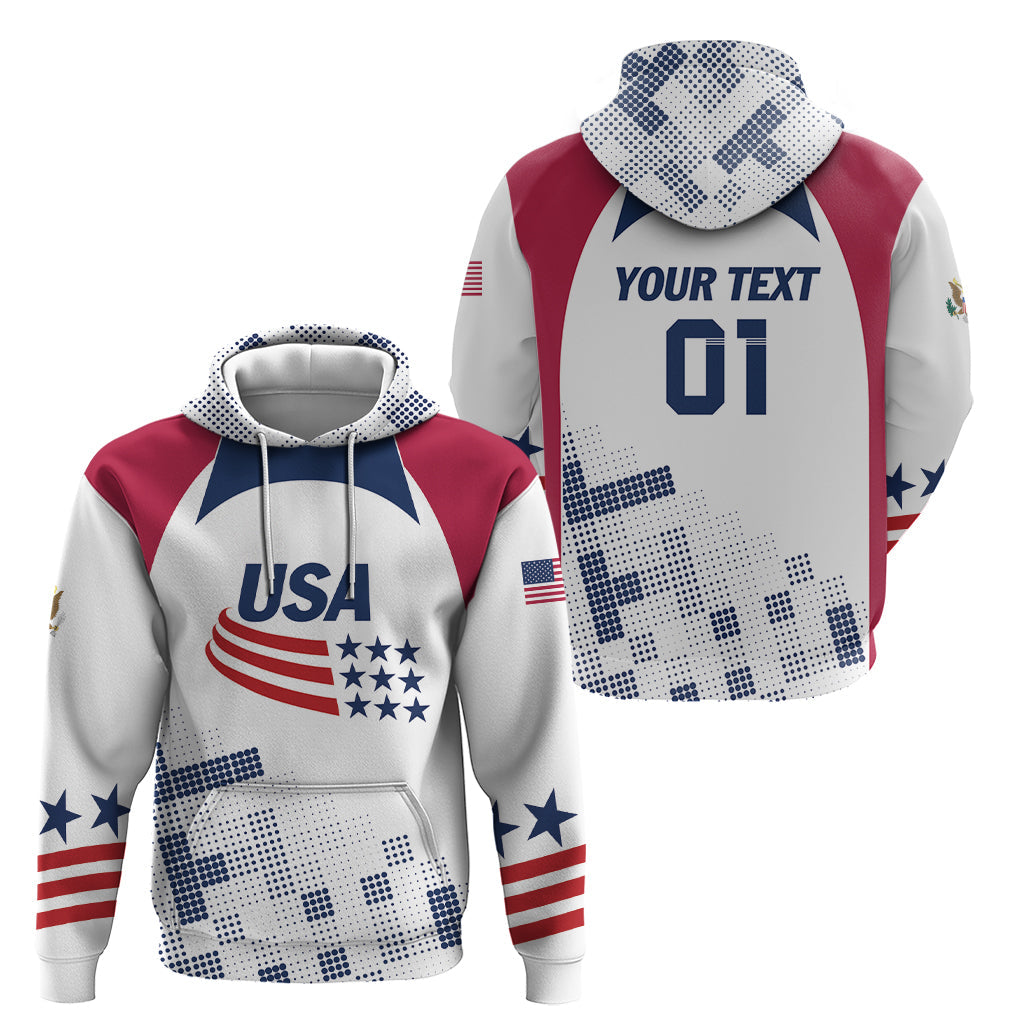 Personalized USA 2024 Soccer Hoodie The Stars and Stripes Go Champion LT01