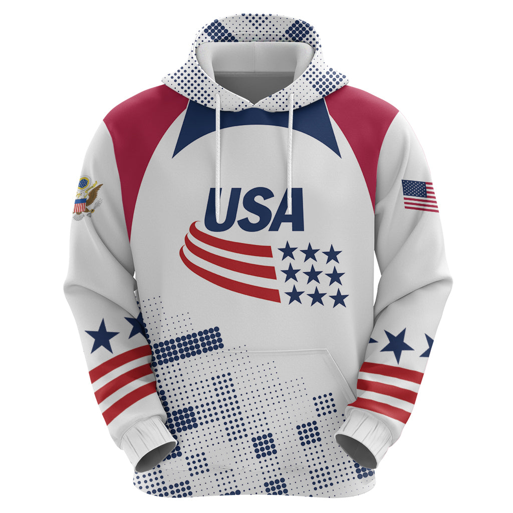 Personalized USA 2024 Soccer Hoodie The Stars and Stripes Go Champion LT01