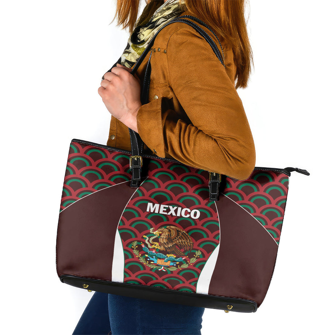 Mexico 2024 Football Leather Tote Bag Come On El Tri LT01