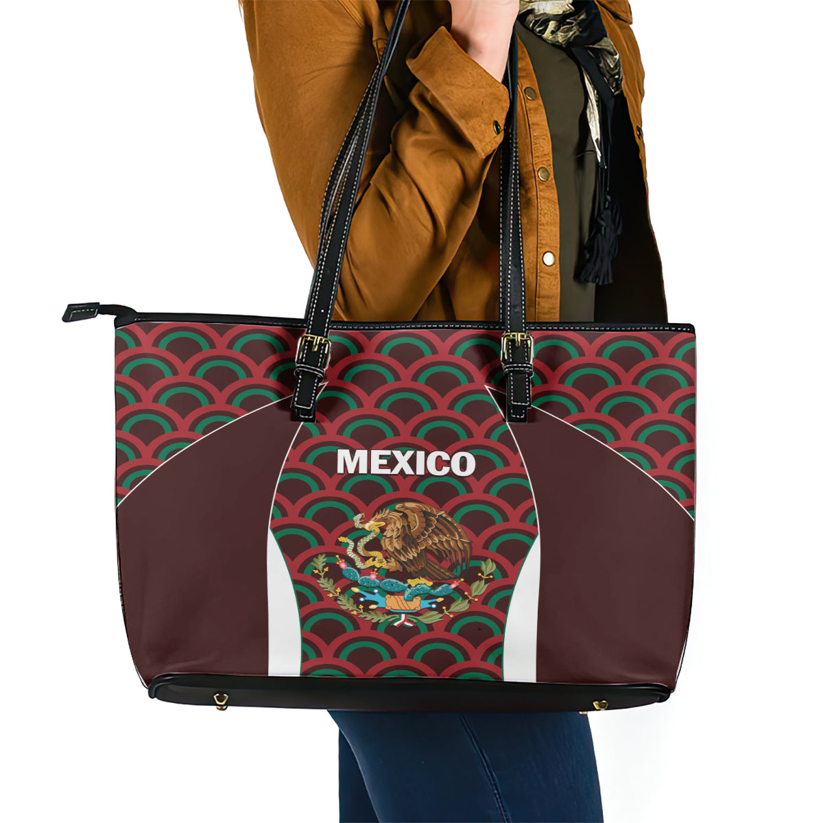Mexico 2024 Football Leather Tote Bag Come On El Tri LT01