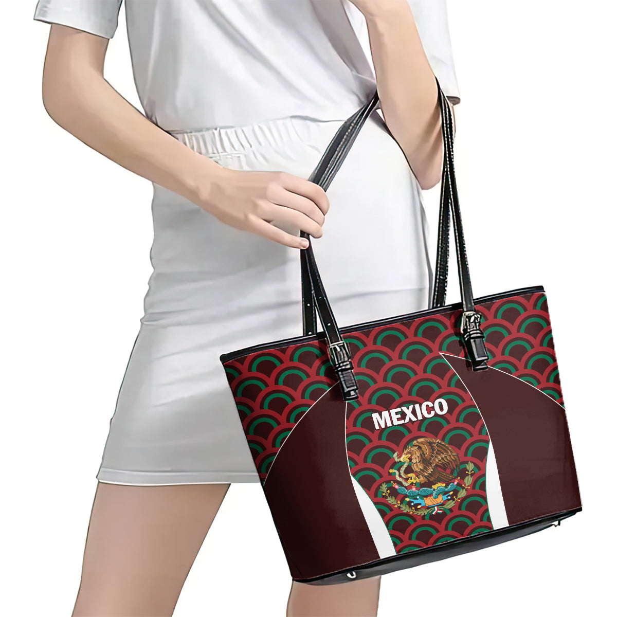Mexico 2024 Football Leather Tote Bag Come On El Tri LT01