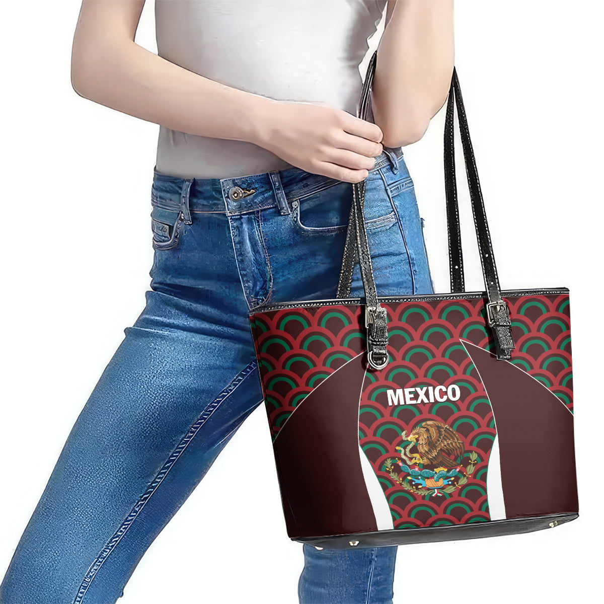 Mexico 2024 Football Leather Tote Bag Come On El Tri LT01