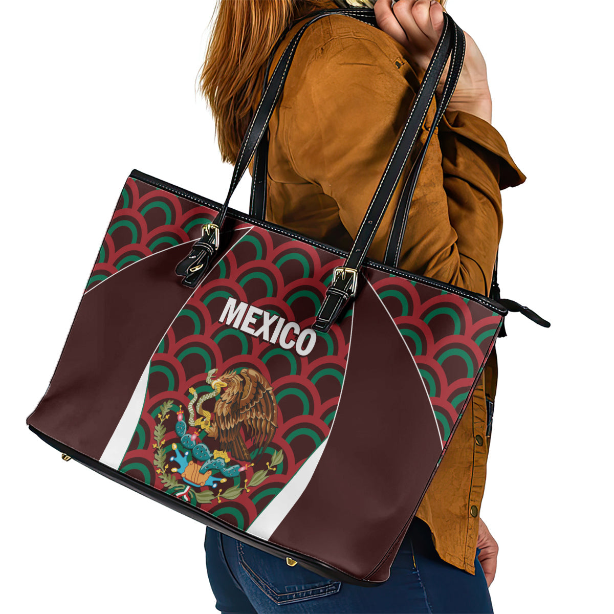 Mexico 2024 Football Leather Tote Bag Come On El Tri LT01