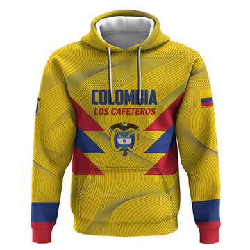 Personalized Colombia 2024 Football Hoodie Go Los Cafeteros LT01