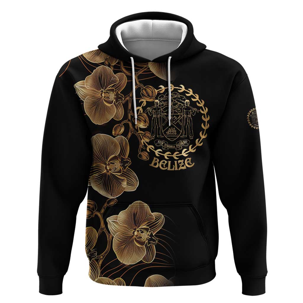 Belize Gold Orchid Hoodie Luxury Stylized LT01