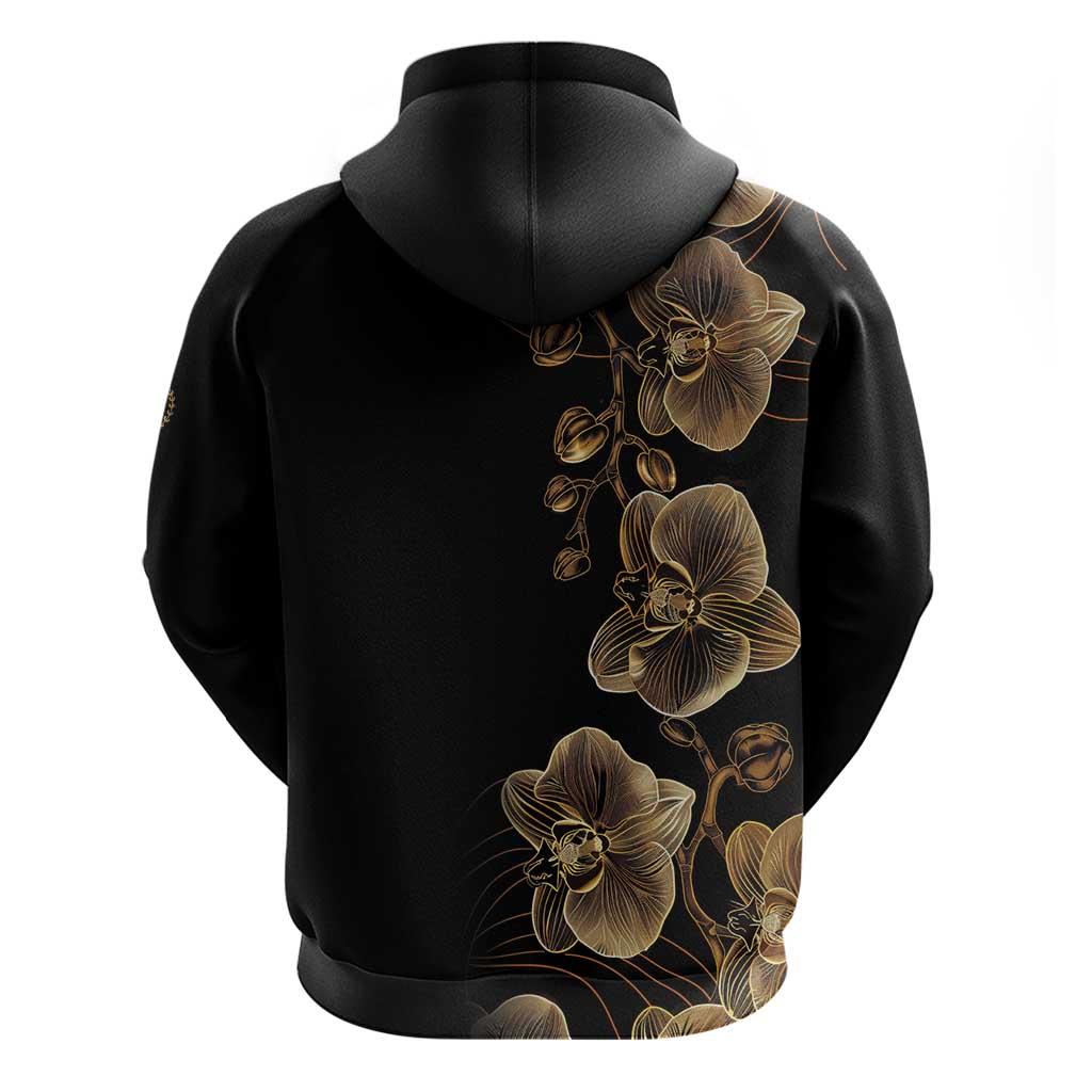 Belize Gold Orchid Hoodie Luxury Stylized LT01