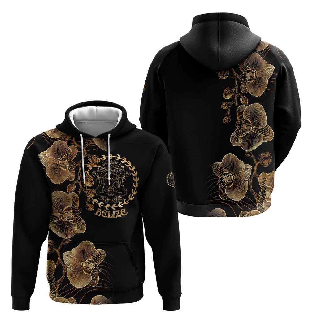 Belize Gold Orchid Hoodie Luxury Stylized LT01