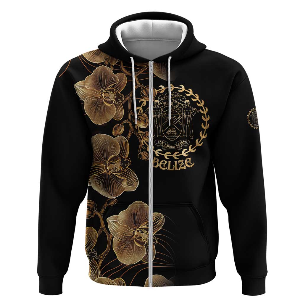 Belize Gold Orchid Hoodie Luxury Stylized LT01