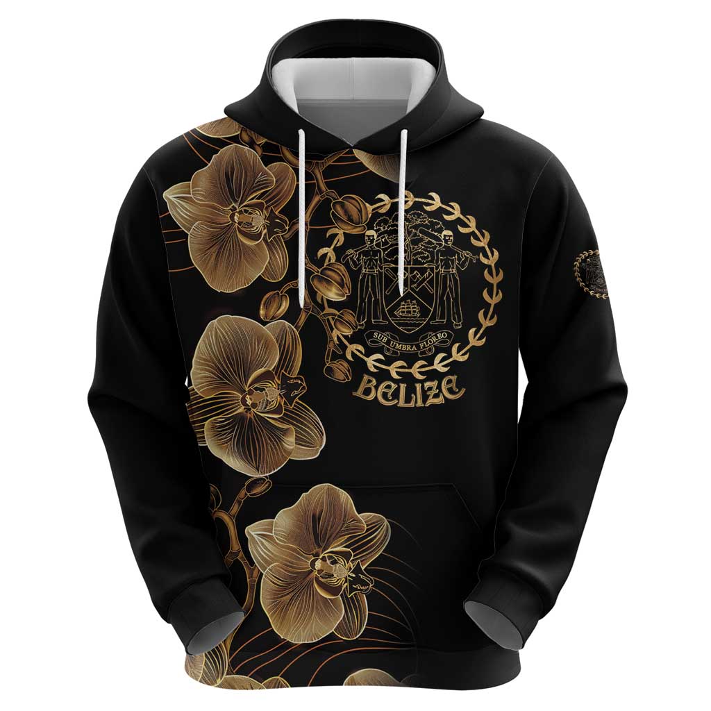 Belize Gold Orchid Hoodie Luxury Stylized LT01
