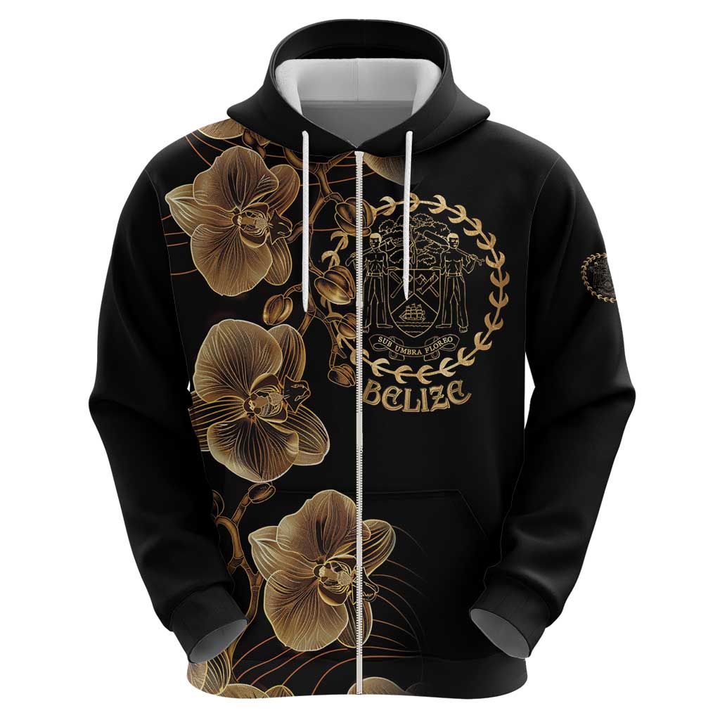 Belize Gold Orchid Hoodie Luxury Stylized LT01